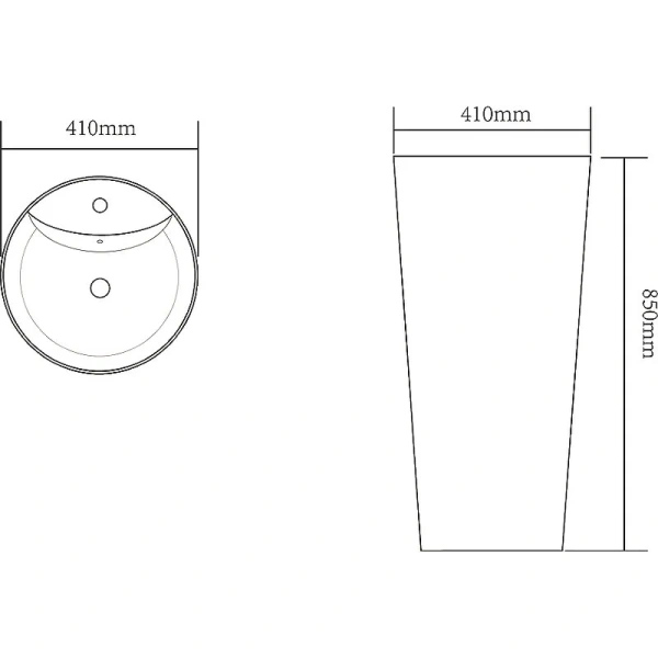Раковина напольная SantiLine 41 см голубая матовая - фото 2