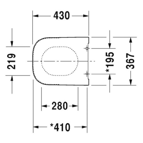 Крышка-сидение Duravit Happy D.2 петли нержавеющая сталь - фото 2