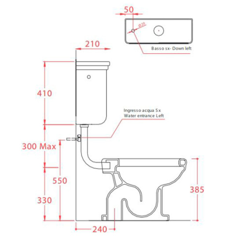 Унитаз напольный с высоким бачком ArtCeram Hermitage HEV00 с крепежом в комплекте - фото 3