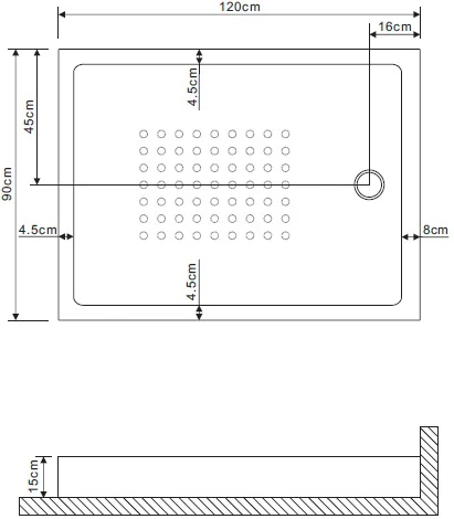 Душевой поддон Grossman GR-11200920 120х90 см прямоугольный, средние от 15 до 30 см - фото 3