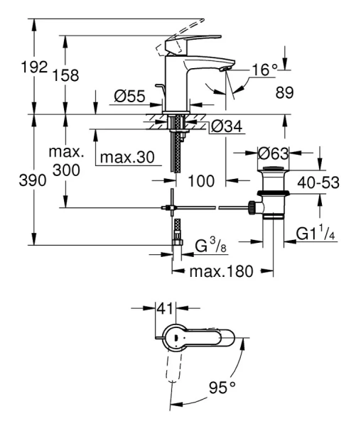 Смеситель для ванны Grohe Lineare - фото 2