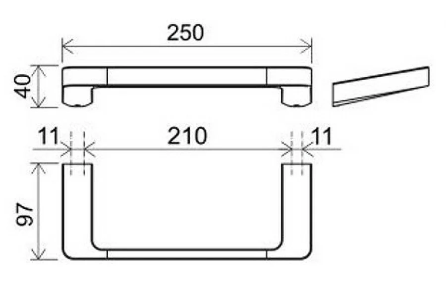 Полотенцедержатель Ravak 10° черный, современные, hi-tech - фото 2