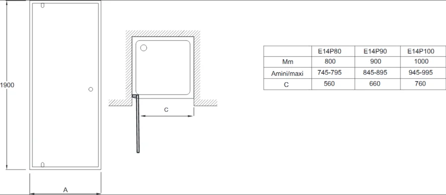 Душевой уголок 90, цвет профиля хром, Jacob Delafon SERENITY - фото 2
