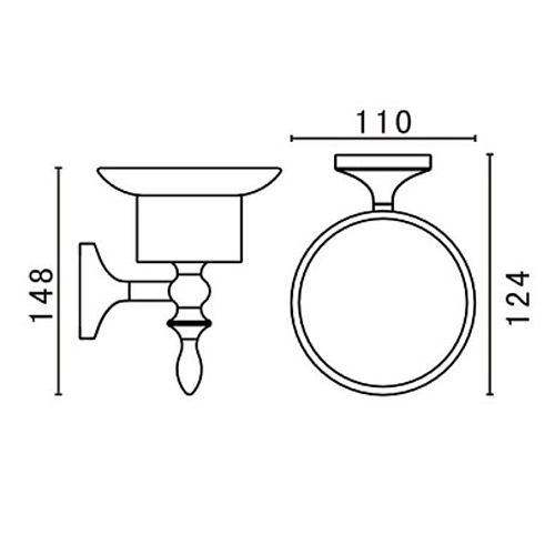 Мыльница для ванной Art&Max Bohemia AM-4299 - фото 3