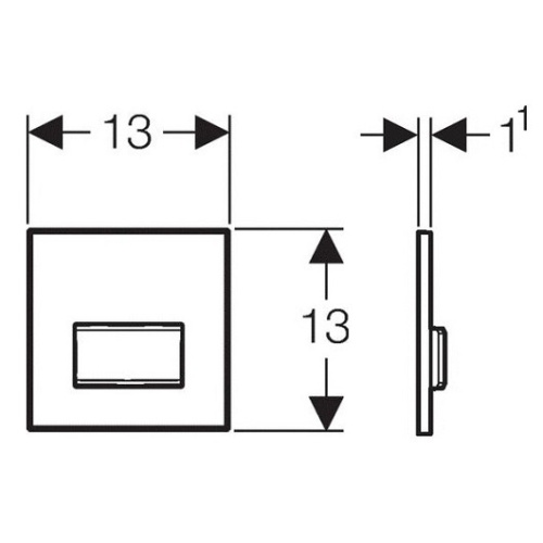 Пневматическая система управления смывом для писсуара Geberit Sigma 50 116.016 - фото 3