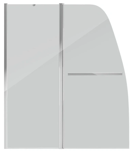 Шторка для ванны Grossman 120х140 см хром стекло прозрачное - фото 1