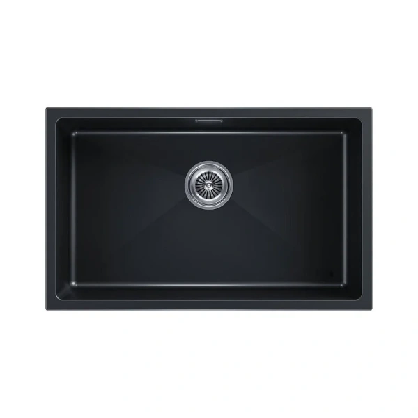 Мойка для кухни Paulmark Lumi 74 см черный металлик - фото 1
