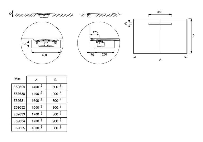Душевой поддон Jacob Delafon Surface 180х80 прямоугольный - фото 2