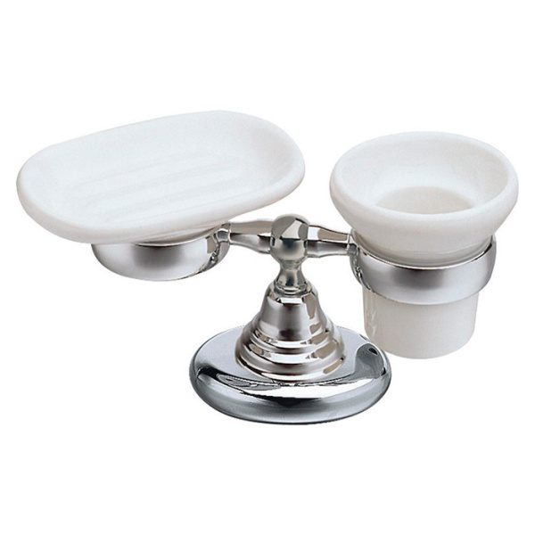 Держатель стакана и мыла для ванной бронза Bagno & Associati Canova CA 772 92 BR - фото 2