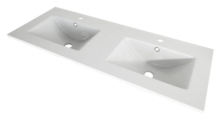 Тумба с раковиной подвесная Cezares Glass 120 см с двумя выдвижными ящиками