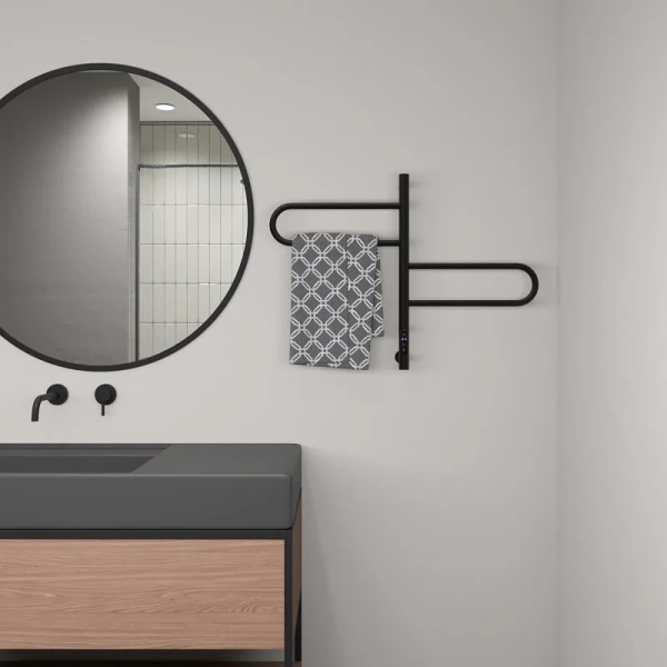 Полотенцесушитель электрический Vincea 44х60 см черный - фото 3