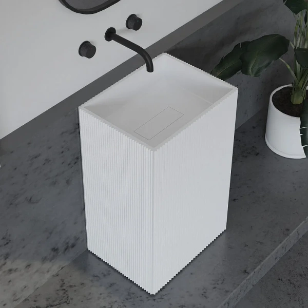 Раковина Abber Stein 50 см белая матовая - фото 3