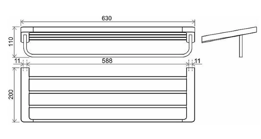 Полотенцедержатель Ravak 10° черный, современные, hi-tech - фото 2