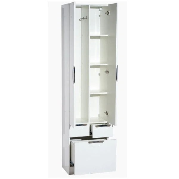 Шкаф-пенал напольный Misty Орхидея 50 см белый, окрашенные - фото 8