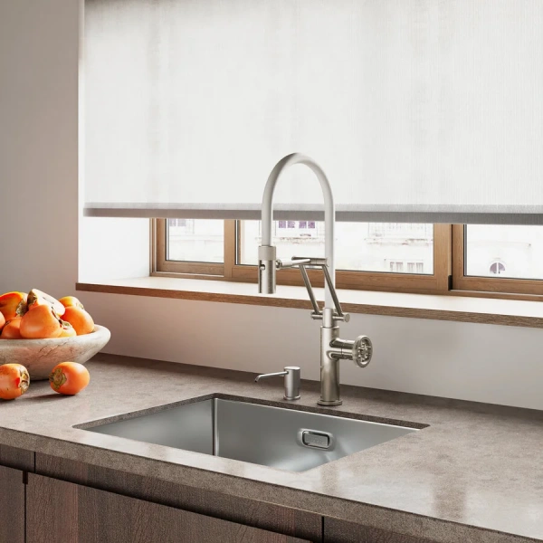 Смеситель для кухни IDDIS Grange белый/сатин, однорычажные, двухрычажные - фото 8