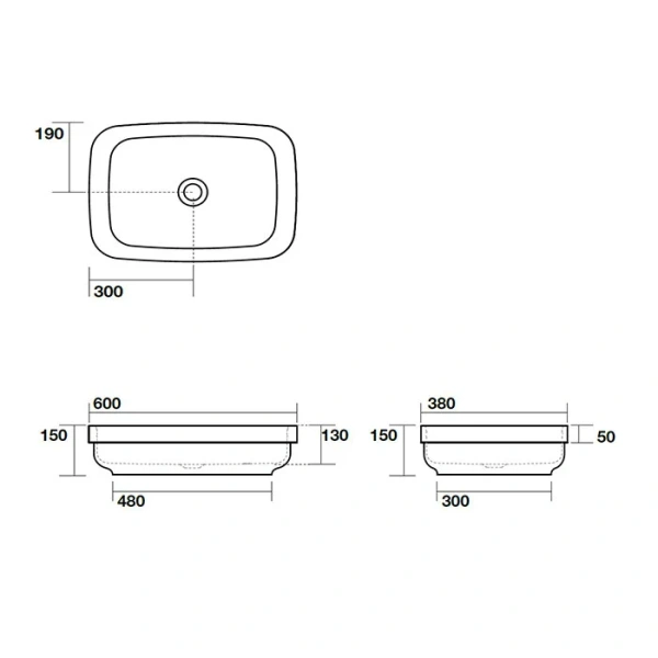 Раковина Kerasan Tribeca 60 см Verde Muschio - фото 3