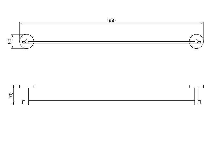 Полотенцедержатель Акватек Бетта оружейная сталь - фото 2
