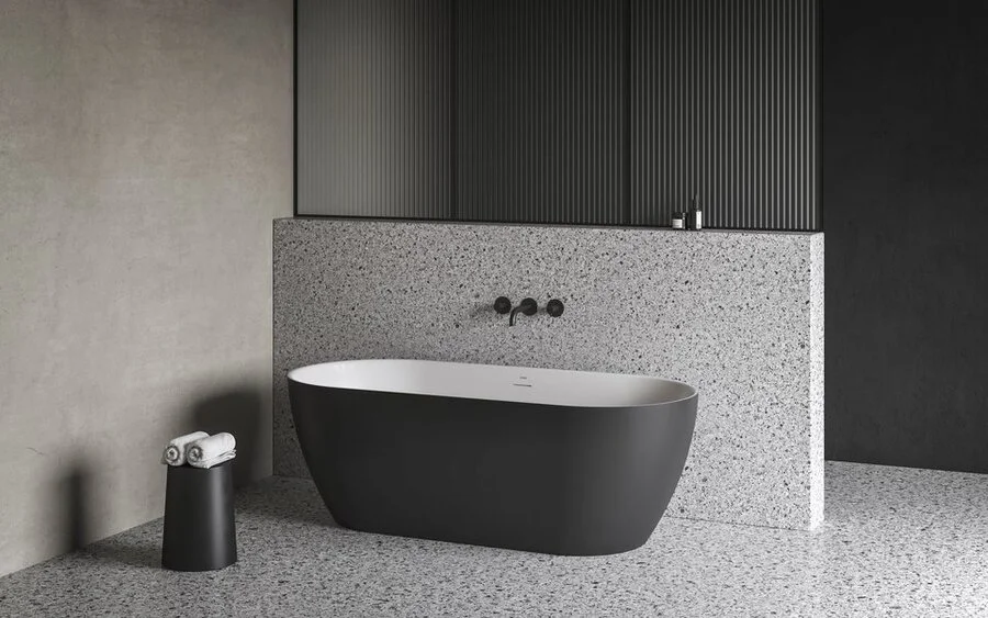 Ванна акриловая Ravak Freedom O TEC CD51700000, 170 x 77 см, отдельностоящая, черная, слив-перелив черный - фото 4