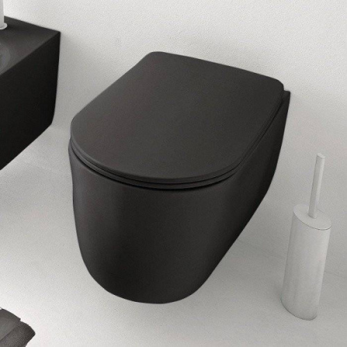 Унитаз подвесной Kerasan Nolita черный матовый - фото 2