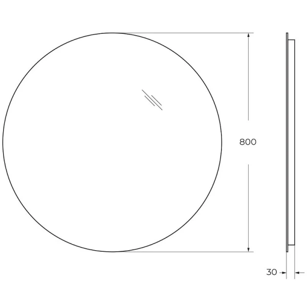 Зеркало с подсветкой BelBagno 80 см без выключателя - фото 2
