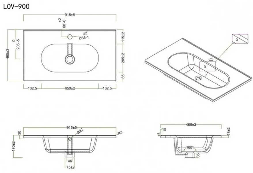 Керамическая раковина BelBagno - фото 2