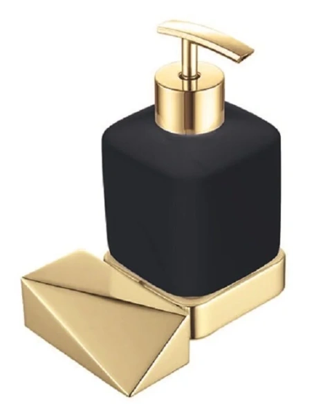 Дозатор для мыла Boheme New Venturo золото/черный - фото 1