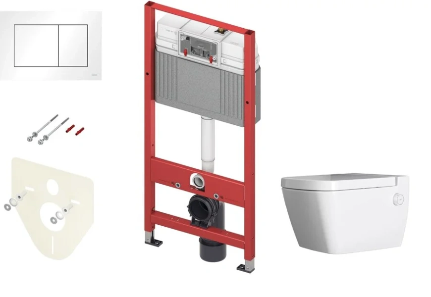 Унитаз с инсталляцией Tece TECEbase 2.0 с клавишей смыва TECEnow - фото 1