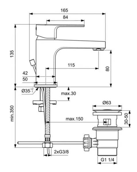 Смеситель для раковины Ideal Standard Cerafine D хром - фото 2
