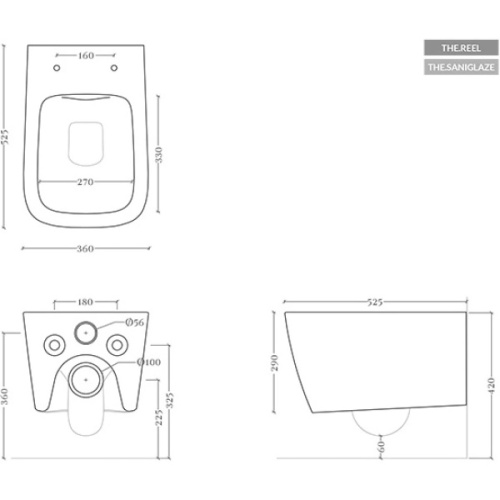 Унитаз подвесной ArtCeram A16 grigio olivia - фото 2