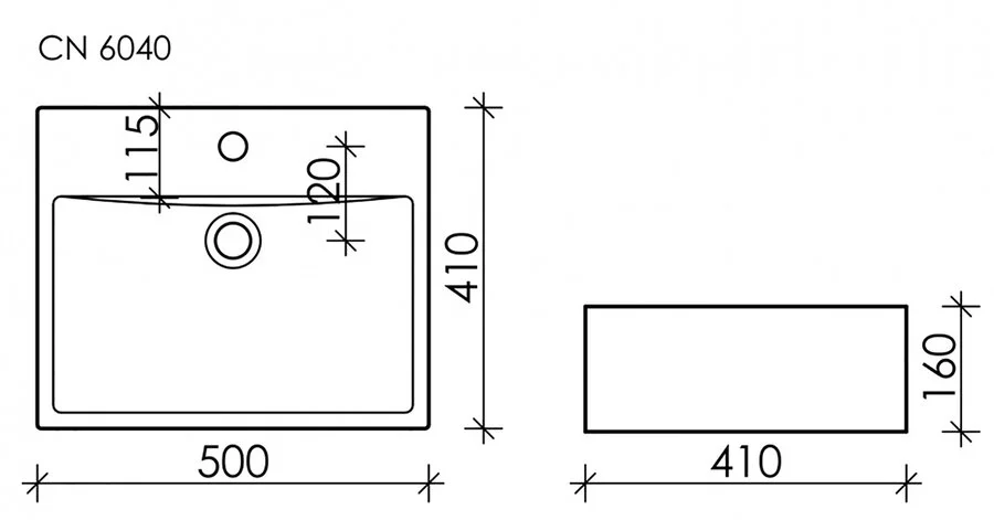 Раковина Ceramica Nova Element 50 см белая, современные, hi-tech - фото 2