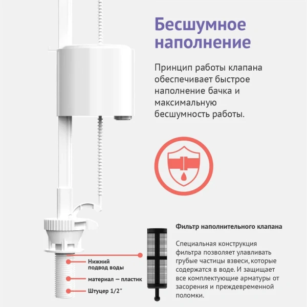 Комплект арматуры BERGES Eko нижний клапан - фото 3