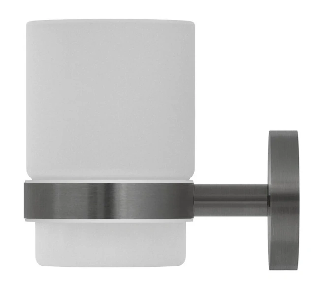 Стакан для ванной Cezares Relax оружейная сталь - фото 3