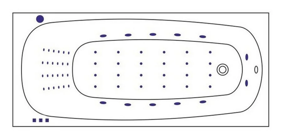 Ванна гидромассажная Whitecross Layla Slim 180 x 80 см, NANO, золото, белый, 0122.180080.100.NANO.GL - фото 3