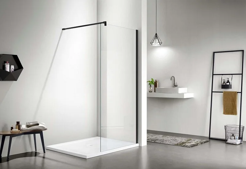 Душевая перегородка Акватек 100 см профиль оружейная сталь - фото 3