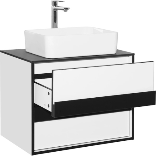 Тумба с раковиной подвесная Style Line Амстердам ЛС-000010041 70 см со столешницей, под накладную раковину - фото 5