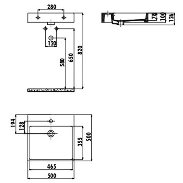 Раковина Creavit Next 50 см квадратная - фото 2