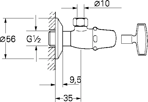 Запорный вентиль Grohe 22917000 - фото 3
