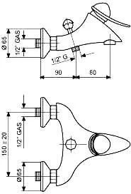 Смеситель для ванны Emmevi Cheope 5001 - фото 2