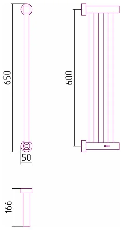 Полотенцесушитель электрический Сунержа Хорда 4.0 16.6х60 см без покрытия - фото 2