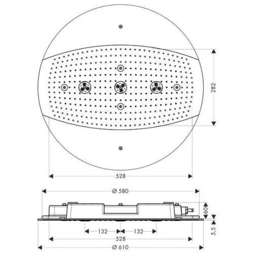 Верхний душ Hansgrohe Raindance 26115000 - фото 3