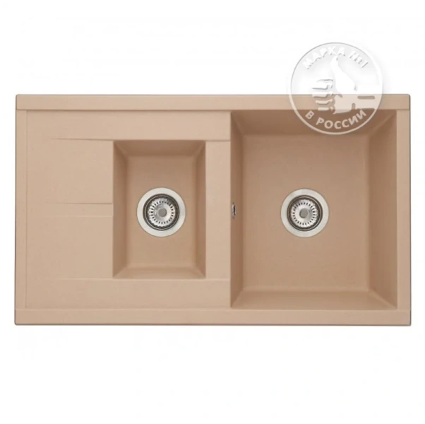 Мойка для кухни Акватон Делия 87 см латте - фото 1