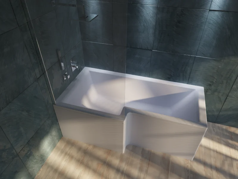 Ванна акриловая 1MarKa Linea, 165 х 85 см, асимметричная, цвет белый, левая/правая - фото 4