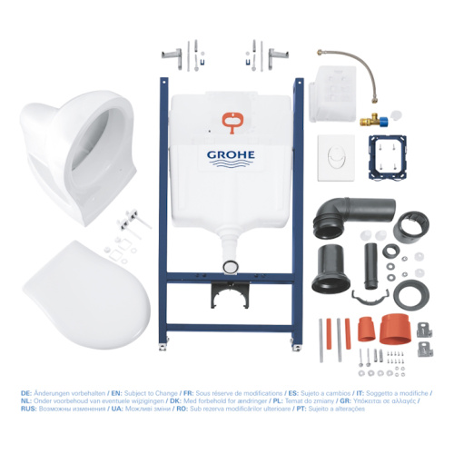 Унитаз с инсталляцией Grohe Solido Compact с белой панелью смыва, с инсталляцией index_1 - фото 5