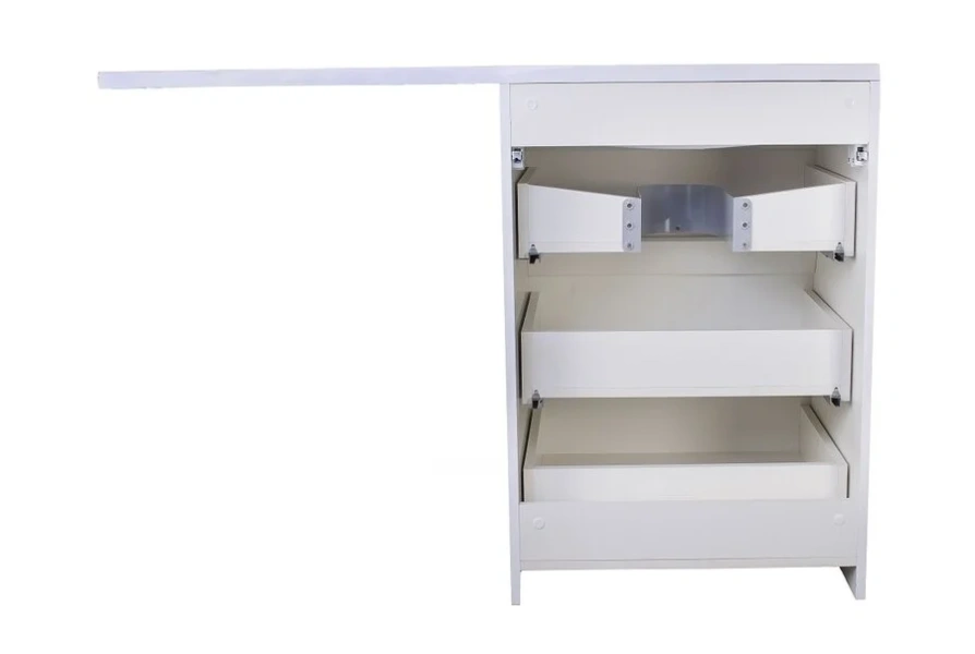 Тумба под раковину напольная Style Line Даллас 58 см белая, моноблок, для стиральной машины - фото 5