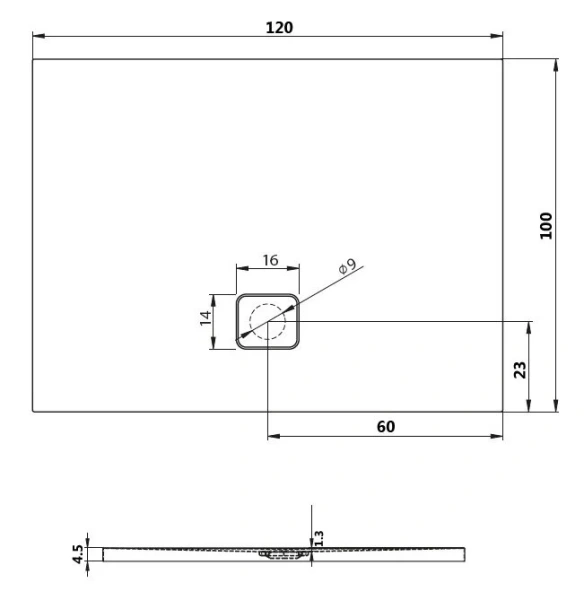 Душевой поддон акриловый белый с сифоном Riho Basel 432 120x100 см, низкие до 15 см - фото 2