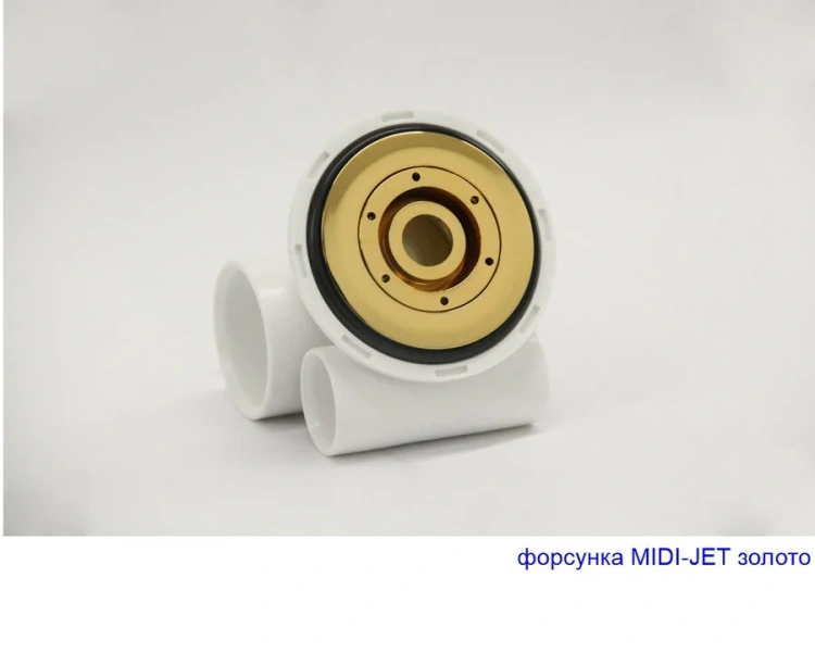 Ванна гидромассажная Whitecross Savia Duo Line, 170 х 80 см, увеличенная толщина акрила, усиленная армировка, белый/золото, 0103.170080.100.LINE.GL - фото 4