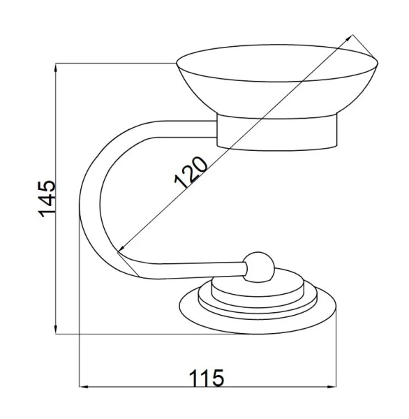 Мыльница Boheme Murano хром, классические, ретро - фото 2