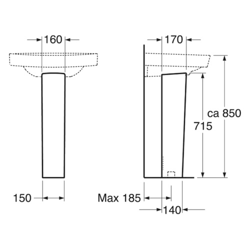 Раковина подвесная Gustavsberg Nordic GB1127000109 70х45х19.5 см - фото 4
