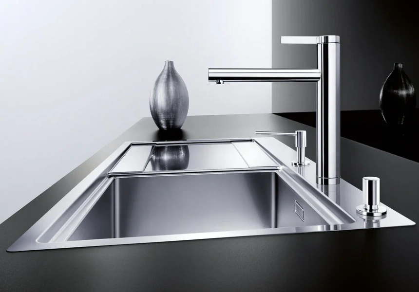 Смеситель для кухни, хром, Blanco Linee, современные, hi-tech - фото 3