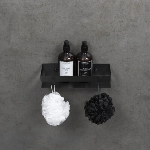 Полочка для ванной Lemark Shelf Line черная - фото 3